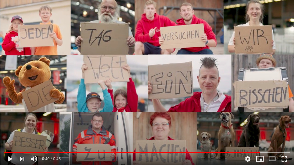 Video mit Johannitern zum Thema "Gemeinsam sind wir stark".
