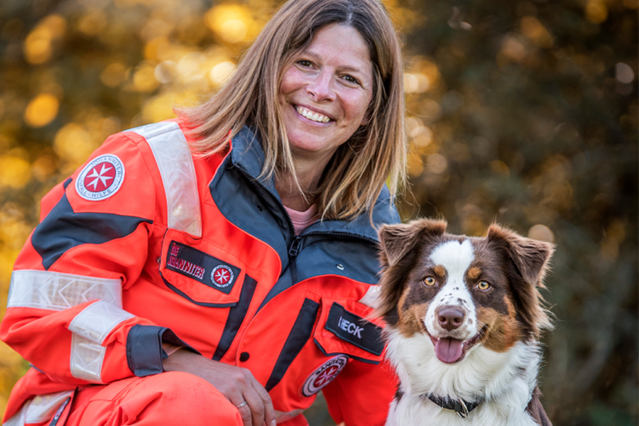 Claudia & Rica von der Johanniter-Rettungshundestaffel Baden-Karlsruhe Claudia & Rica