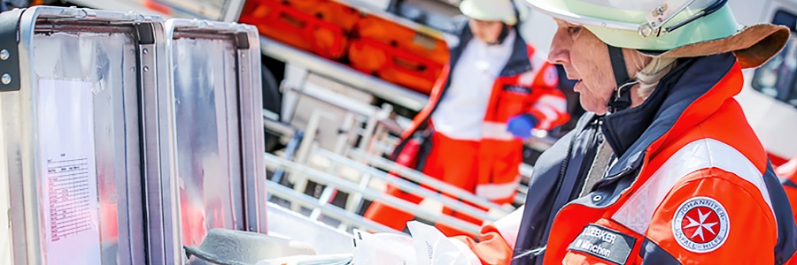 Sanitäter im Einsatz.