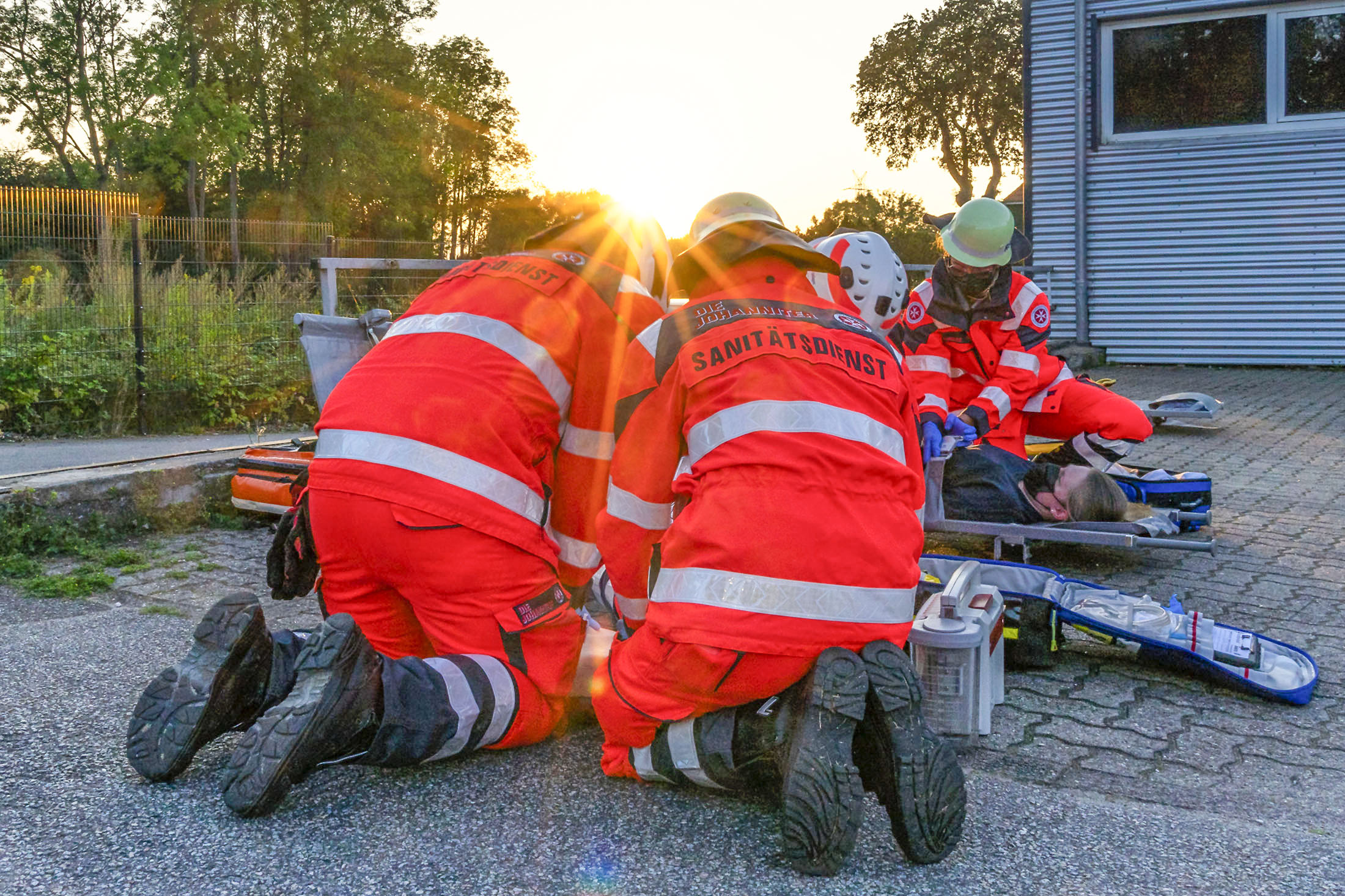 Übung des Sanitätsdiensts Übung des Sanitätsdiensts