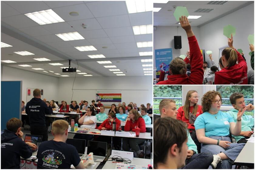 Collage zu verschiedenen Bildern auf der Landesjugendversammlung