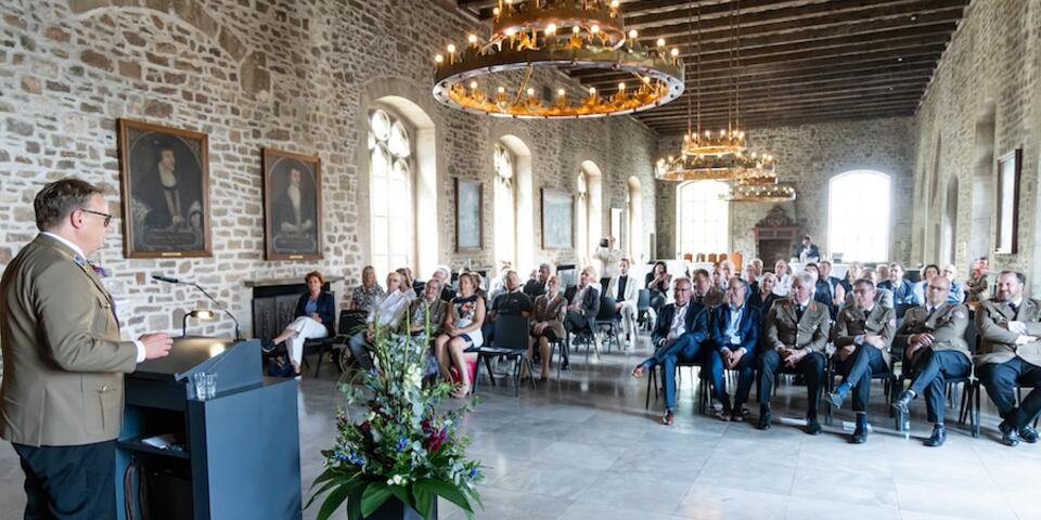 Neuer Ortsbeauftragter Christoph Bratmann beim halten seiner Rede.