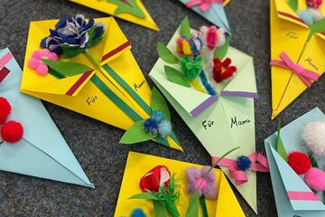 Selbst gebastelte Muttertagsgeschenke