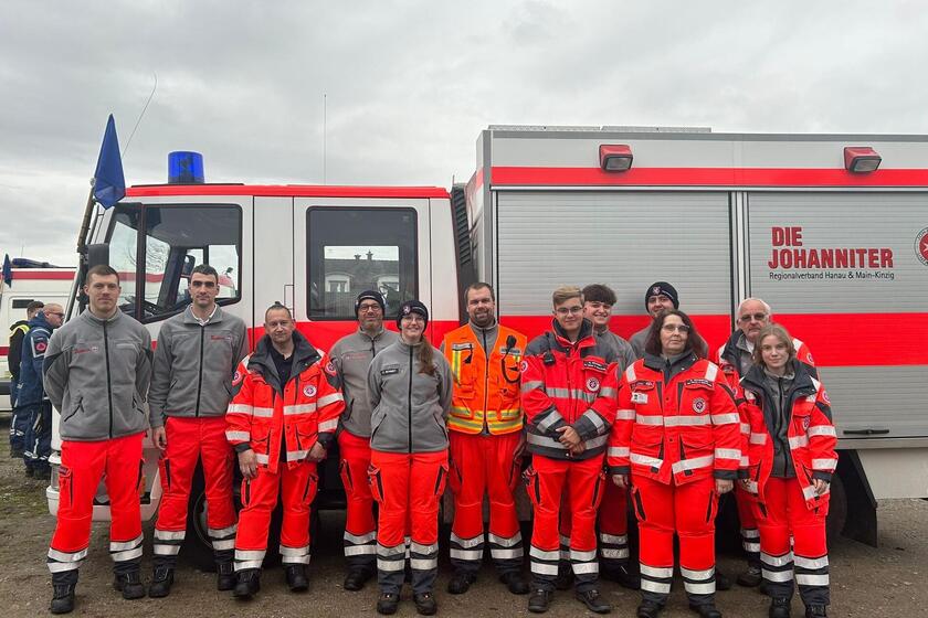 Ehrenamtliche Johanniter engagieren sich bei Großübung AXIS 25MOT-Marsch