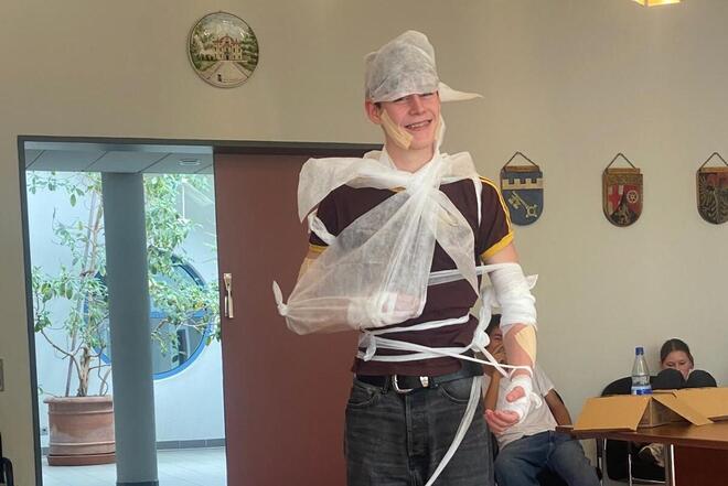 Spaß muss sein, auch beim Erste-Hilfe Kurs