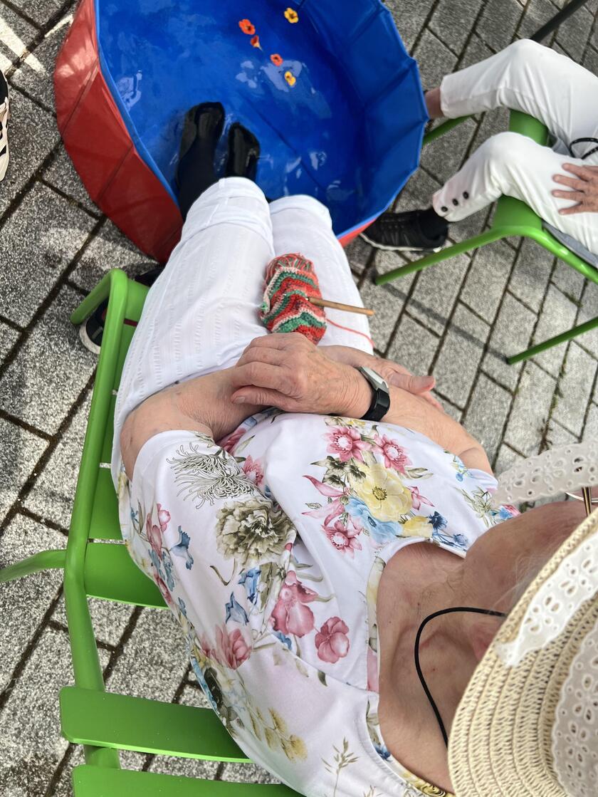 Unsere Gäste können sich bei heißen Temperaturen eine kleine Abkühlung.