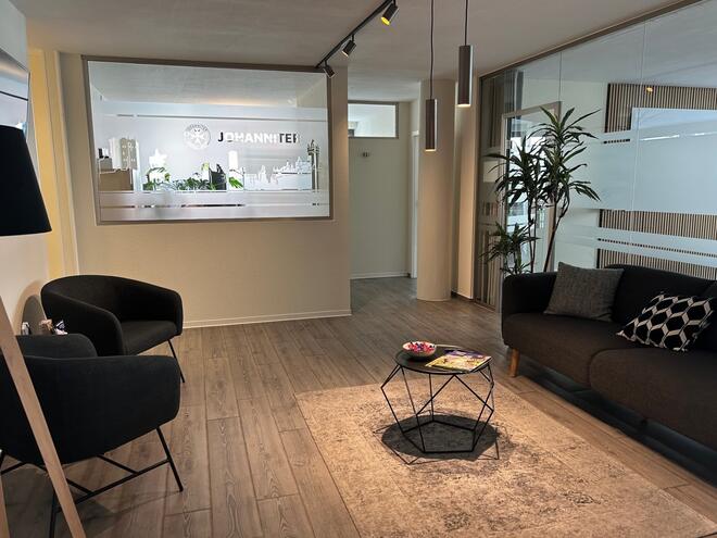 Der Eingangsbereich der Johanniter Regionalgeschäftsstelle in der Koblenzer Innenstadt.