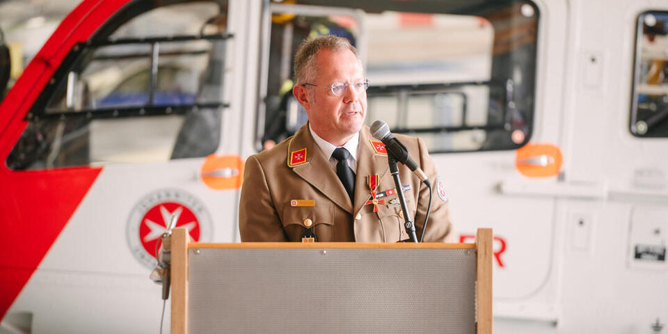 Professor Little bei seiner Rede.