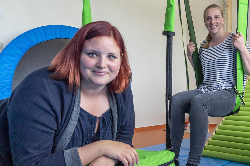Unser Team der Praxis für Ergotherapie und Logopädie: Franzsika Dzaack, Marike Werner und Lotta Holsten (v.l.)
