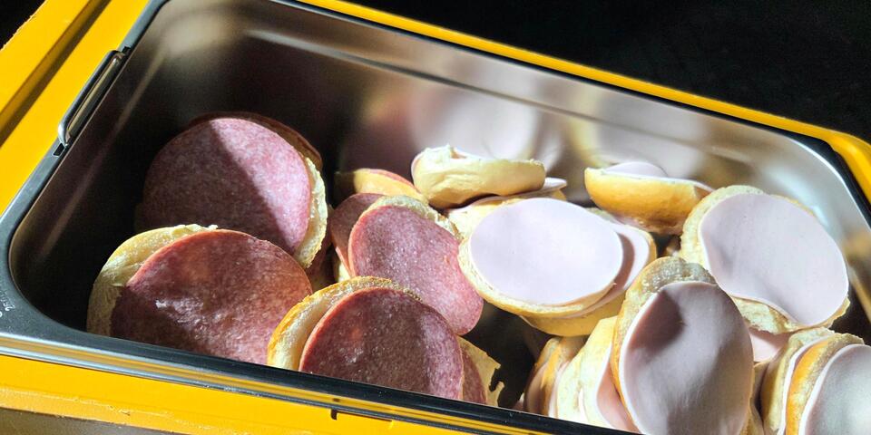 Leckere Verpflegung nach dem Einsatz.