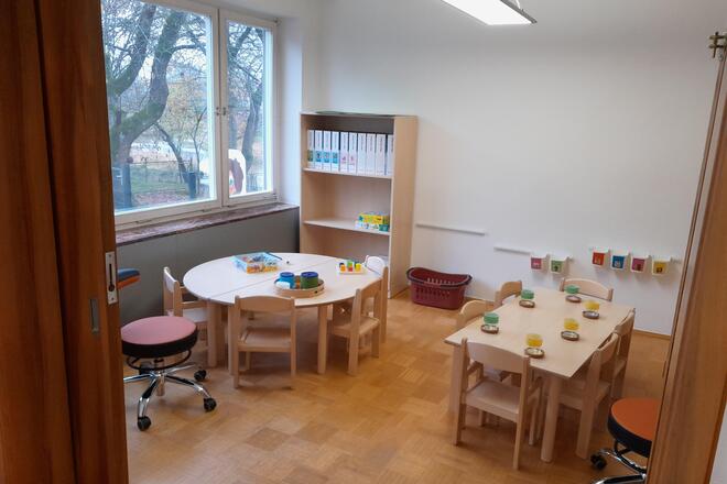 Inneneinrichtung der Kinderkrippe.