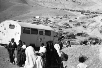 Hilfe für kurdische Flüchtlinge im Jahr 1991.