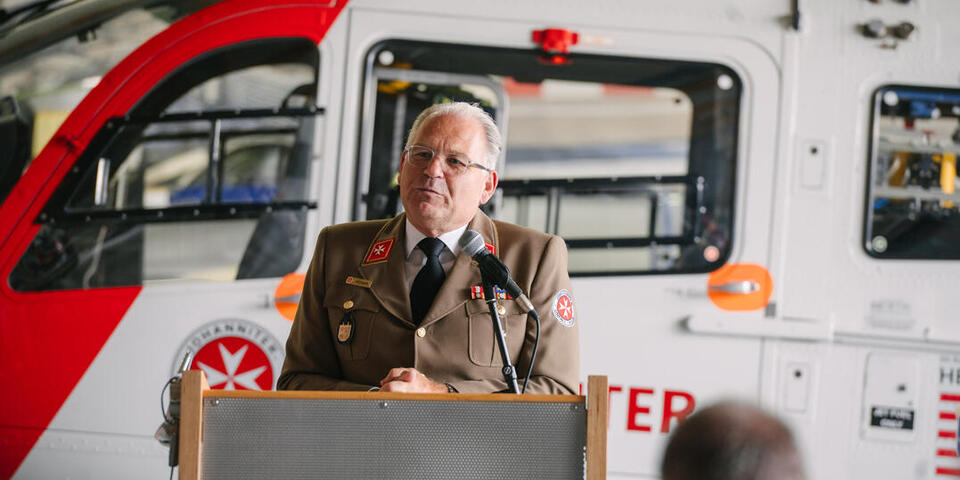 Landesvorstand Oliver Meermann bei seiner Ansprache.