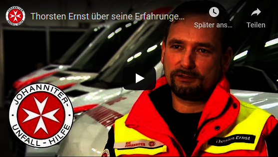 Bereichsleiter Thorsten Ernst über seine Erfahrungen bei der Johanniter-Unfall-Hilfe