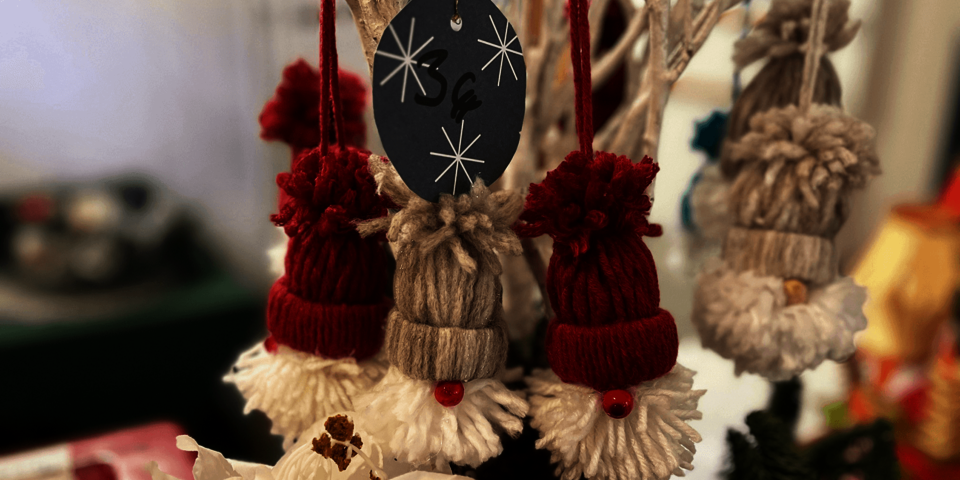 weihnachtliche Figuren aus Wolle