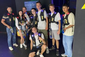 Gruppenbild in der Action Arena