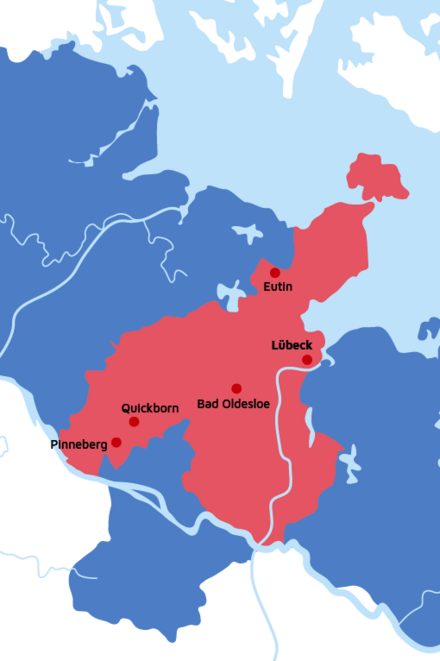 Karte des Regionalverbandes Schleswig-Holstein Süd/Ost