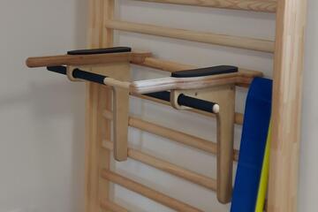 Eine Sprossenwand mit einem speziellen Therapieelement