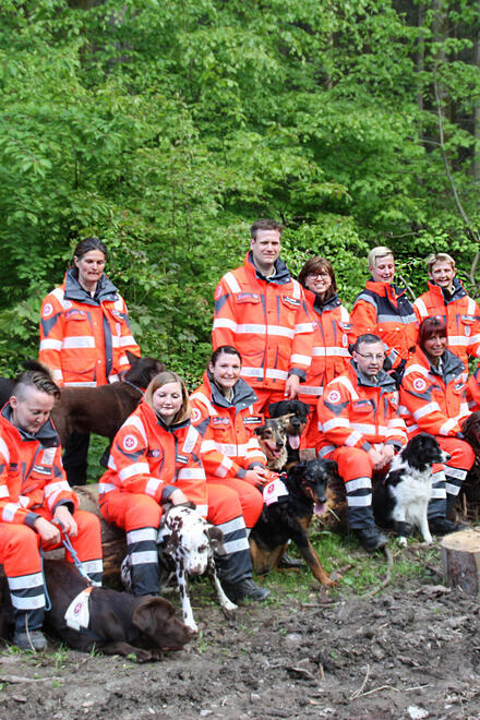 Ehrenamtliche der Rettungshundestaffel.