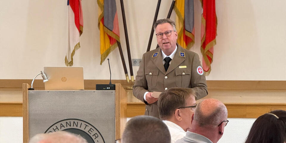 Stefan Becker bei der Landesvertreterversammlung HRS 2025.