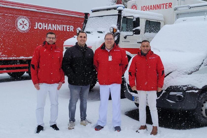 Fundraiser Patrick Kühner (2. v.l.) mit dem Team der Johanniter-Botschafter