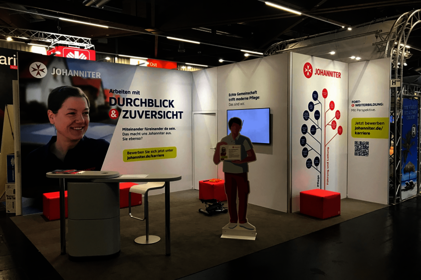 Quellenhof auf der Altenpflegemesse 2023 Messestand