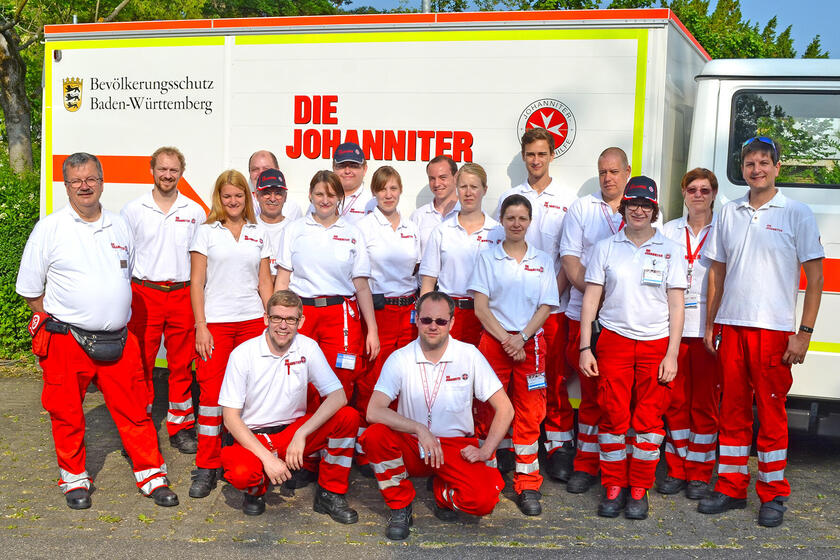 Teamfoto des Katastrophenschutz Stuttgart der Johanniter