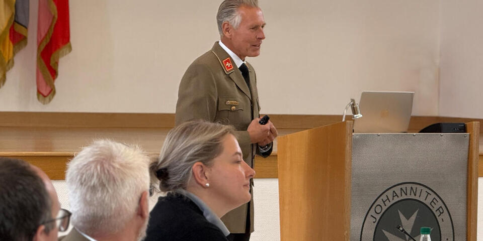 Landesvorstand Peter Kaimer bei der Landesvertreterversammlung HRS 2025.
