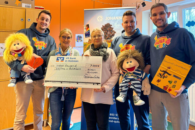Spendenübergabe Lacrima Zwei Ehrenamtliche nahmen die Spende in Höhe von 7.000 Euro von GemeinsamGutes entgegen. Das Geld fließt u.a. in die Fortbildung der ehrenamtlichen Mitarbeitenden.