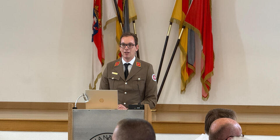 Noah Sawallisch bei der Landesvertreterversammlung HRS 2025