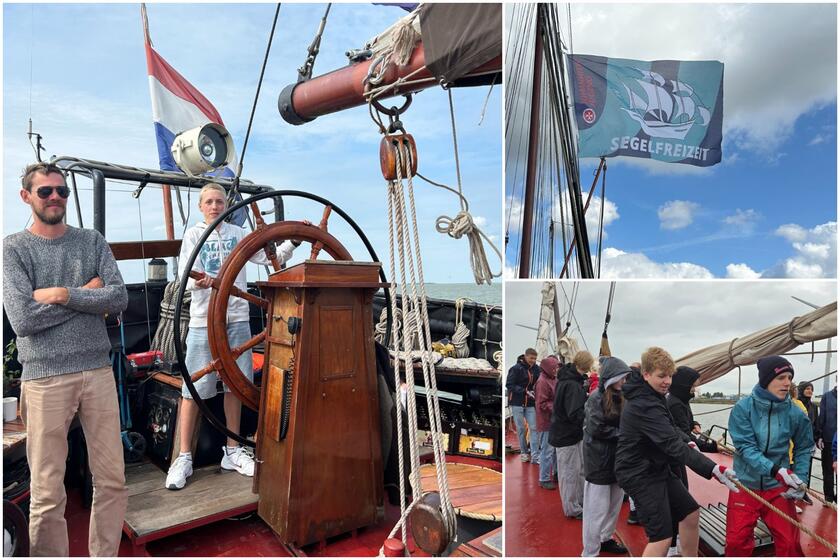 Action auf dem Schiff: Jugendliche packen mit an