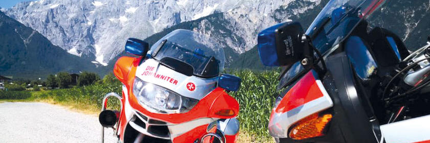 Johanniter-Motorradstaffel in Oberbayern