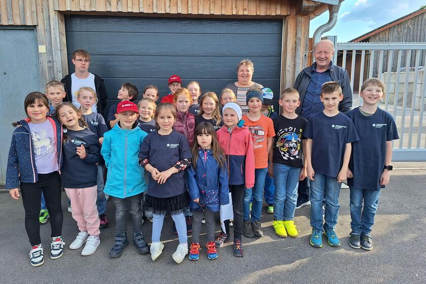 Rupert Fichtl mit der Johanniter-Jugendgruppe Schorndorf