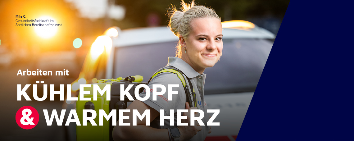 Eine Gesundheitsfachkraft der Johanniter im Einsatz.