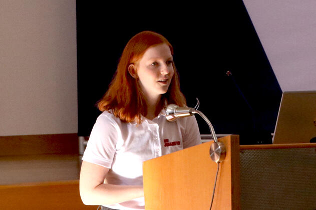 Daria Schöppe, Vertreterin der Johanniter-Juhgend im Landesverband