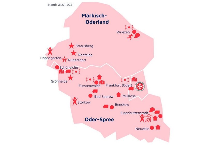 Unsere Standorte in Oderland-Spree