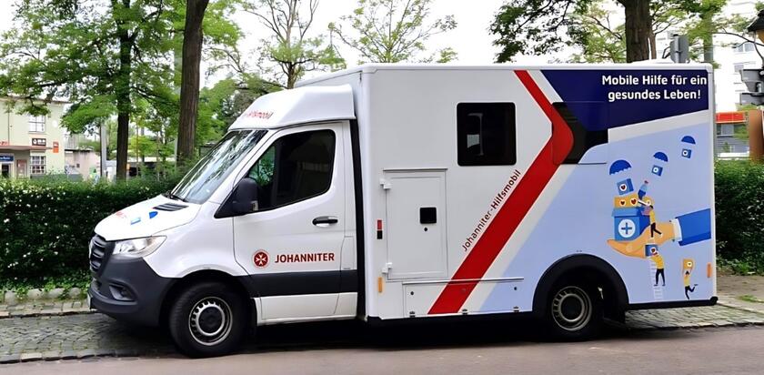 Das Johanniter-Hilfsmobil für Obdach- und Wohnungslose