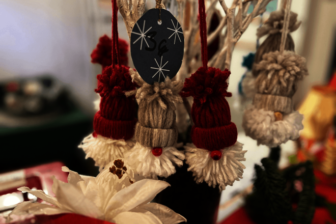 weihnachtliche Figuren aus Wolle