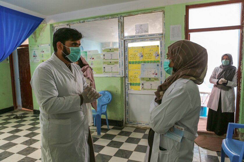 Two health workers