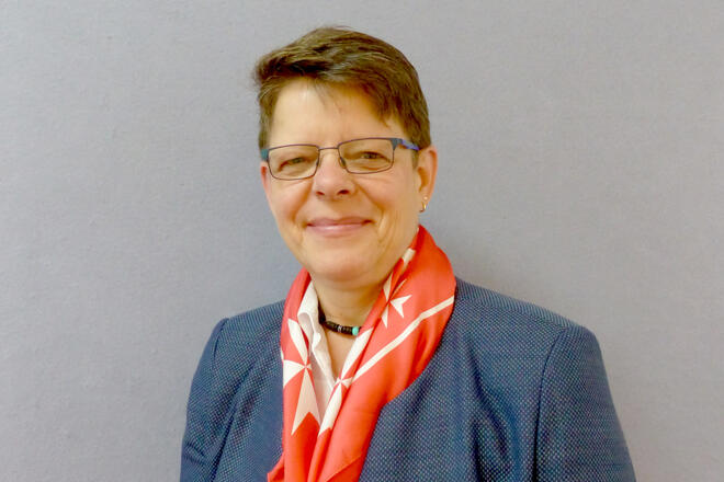 Portrait der Pflegedienstleitung der Sozialstation Schlüsselfeld, Ursula Benke