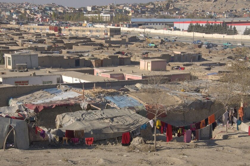 Zehntausende Afghanen suchen in Kabul Schutz in über 50 informellen Siedlungen. 
