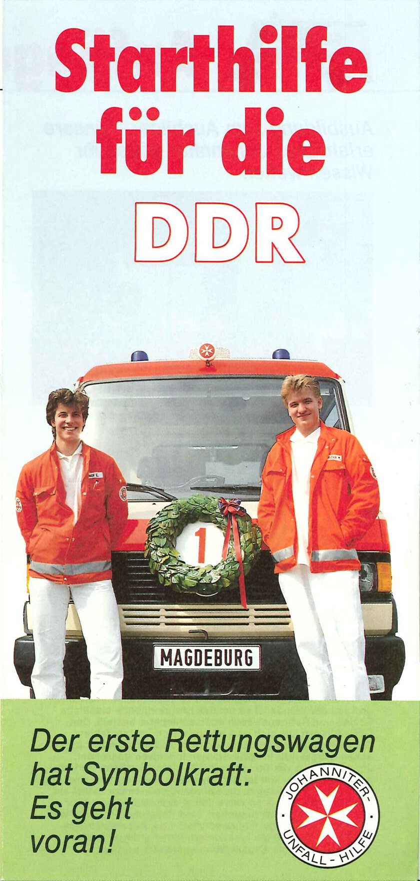 Starthilfe der Johanniter für die DDR im Jahr 1990.
