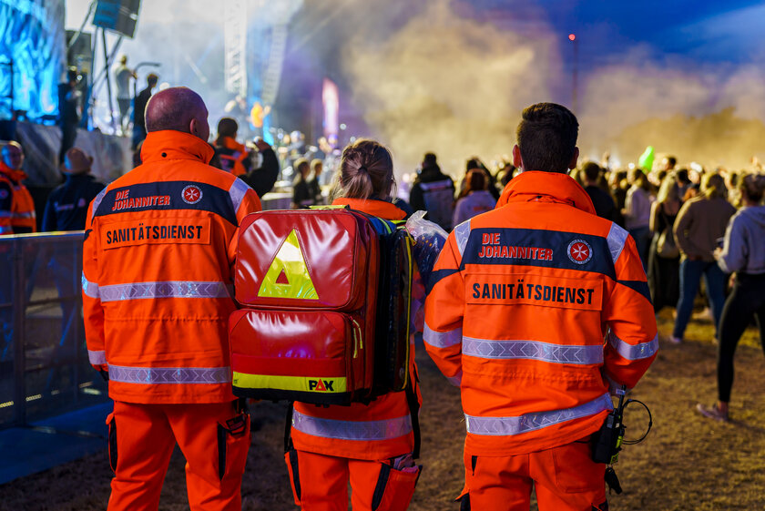 Sanitäter der Johanniter sorgen beim Deichbrand Festival 2019 für Sicherheit.